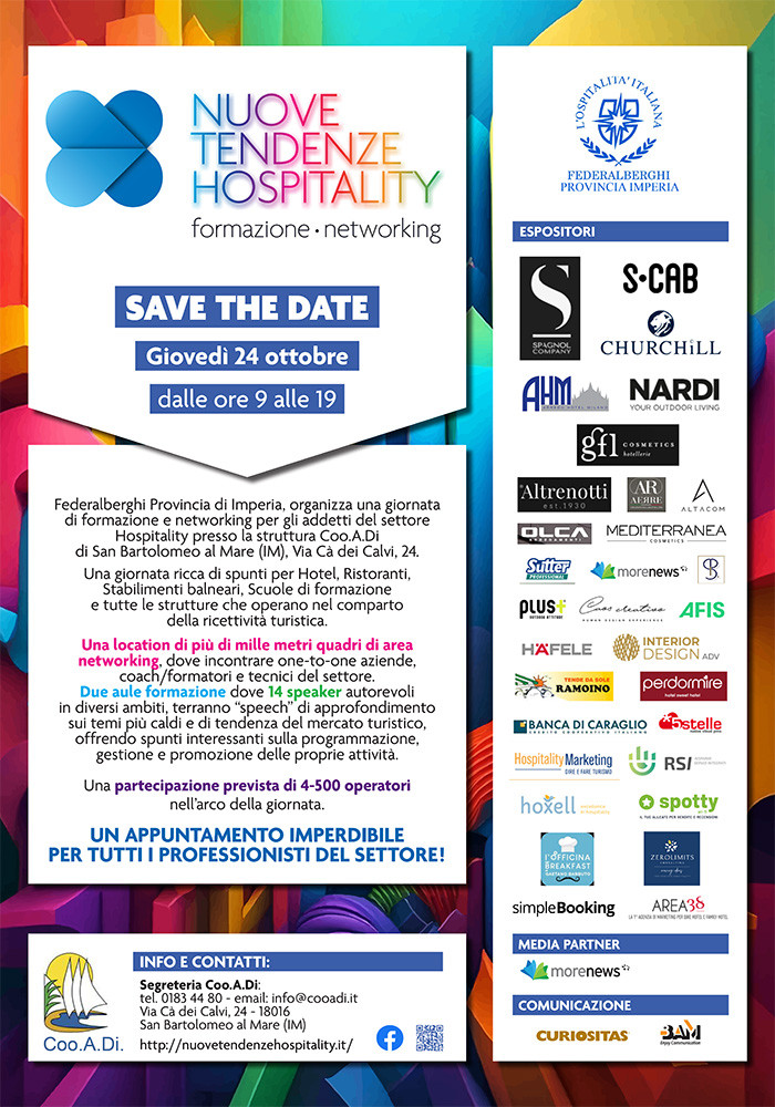 Conto alla rovescia per l'evento "Nuove tendenze hospitality" Conto alla rovescia per l'evento "Nuove tendenze hospitality"