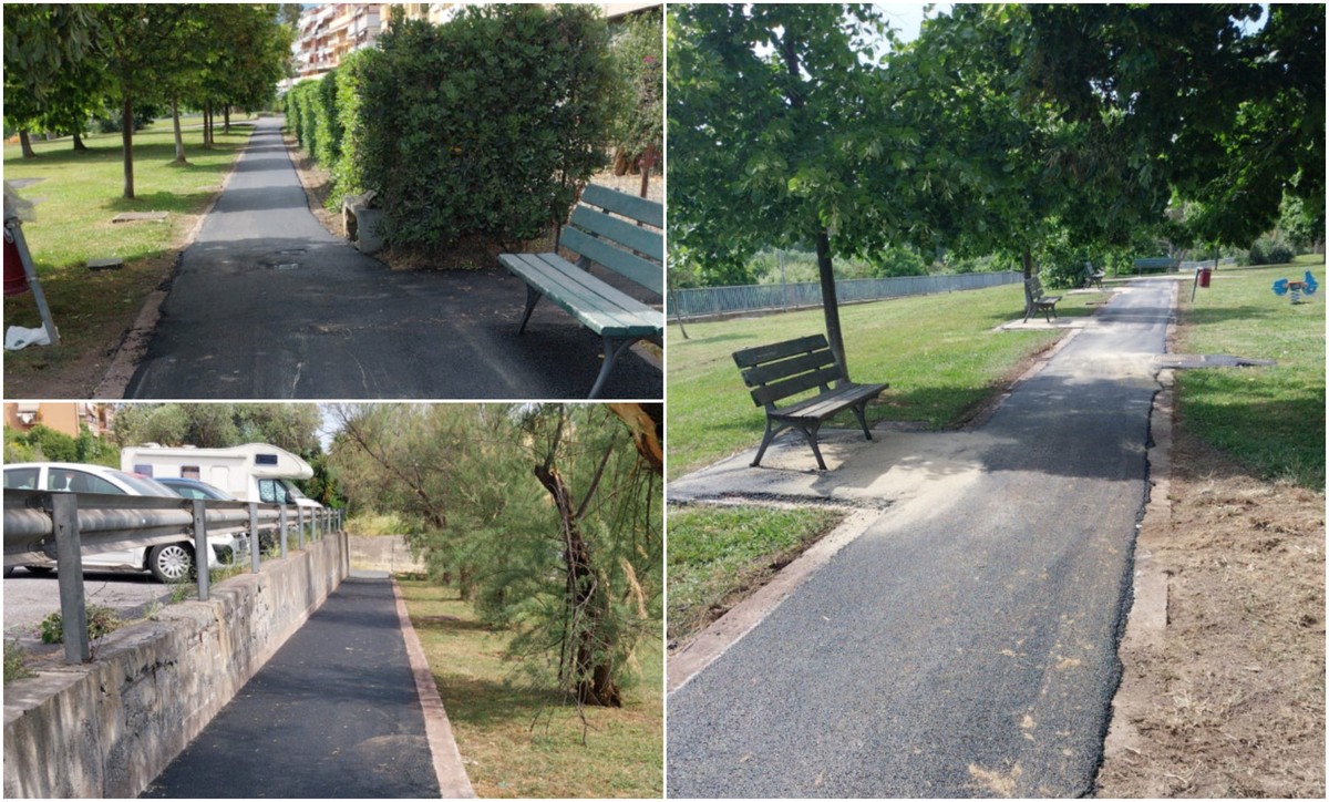 Imperia, riqualificati i percorsi nel parco giochi di corso Allende