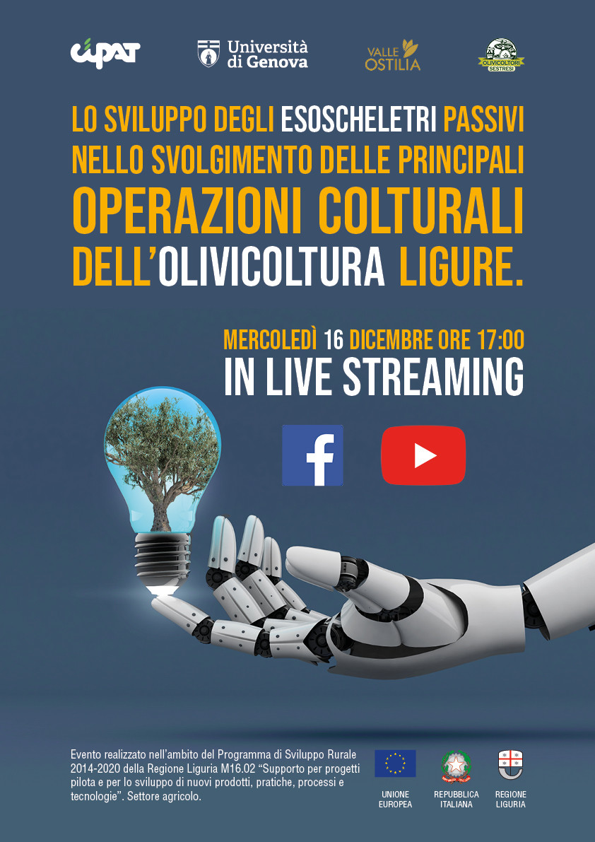 Esoscheletri passivi per aiutare l'olivicoltura della provincia di Imperia Esoscheletri passivi per aiutare l'olivicoltura della provincia di Imperia