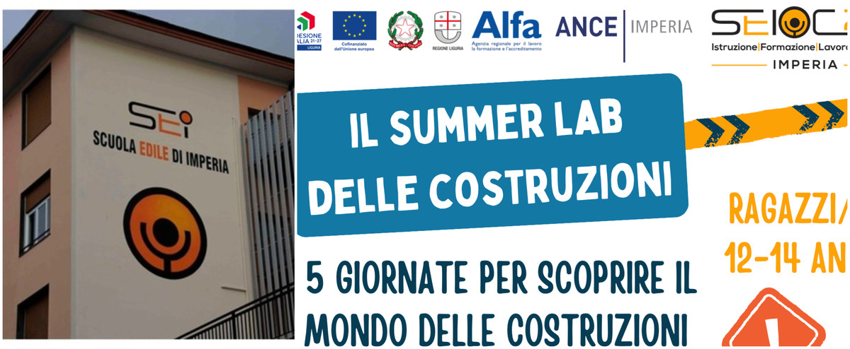 A Imperia un Summer Camp delle Costruzioni con la Scuola Edile