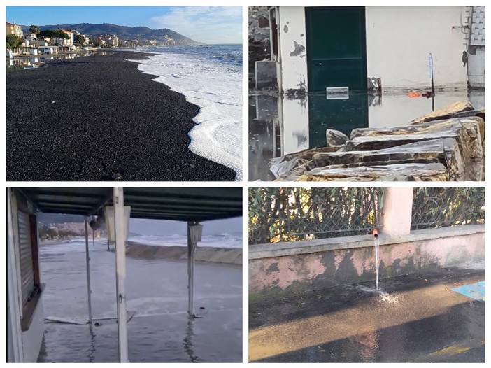 Mareggiata a Diano Marina, danni e allagamenti in Borgo Paradiso. Bellacicco: "La muraglia di ghiaia ha fallito" (foto) Mareggiata a Diano Marina, danni e allagamenti in Borgo Paradiso. Bellacicco: "La muraglia di ghiaia ha fallito" (foto)