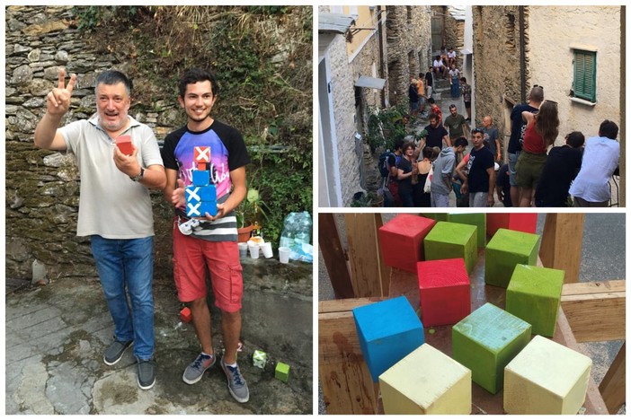 Ferragosto, primo torneo di bocce quadrate a Tavole: vince la coppia formata da Enrico Revello e Lillian, giovane turista francese