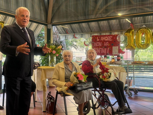 Giornata di festa alla casa di riposo di Imperia per i 106 anni della signora Maria