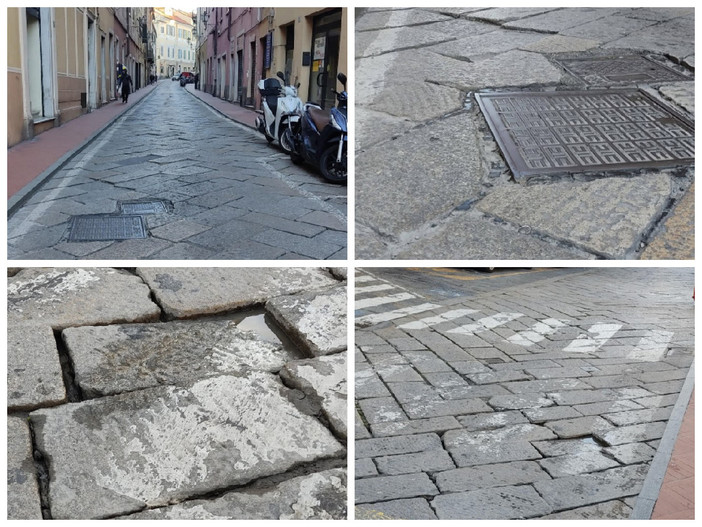Imperia, in via Cascione partono i lavori per le basole danneggiate dal traffico: apertura del cantiere il 16 gennaio Imperia, in via Cascione partono i lavori per le basole danneggiate dal traffico: apertura del cantiere il 16 gennaio