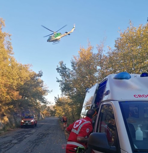 Malore a Rezzo e incidente a Borgomaro: doppio intervento dell'elicottero nell'entroterra imperiese (foto e video)