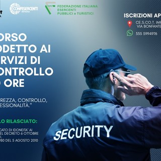 Sicurezza e legalità nei locali: al via il corso Cescot per Addetti al Controllo Sicurezza e legalità nei locali: al via il corso Cescot per Addetti al Controllo