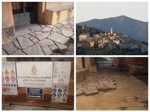 Imperia, restyling di piazza San Giovanni a Torrazza, i residenti fermano i lavori: “Inadeguati, chiesa e magazzino a rischio allagamento” (foto)