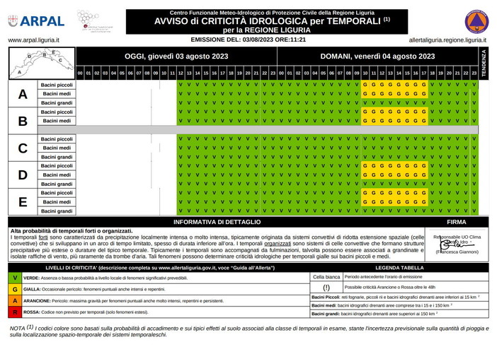 Maltempo in arrivo: allerta gialla per temporali sulla nostra provincia, previsti fenomeni intensi Maltempo in arrivo: allerta gialla per temporali sulla nostra provincia, previsti fenomeni intensi