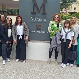 Alunni dell'Istituto 'Ruffini' di Imperia in visita al ristorante 'Mirazur' dello chef Colagreco a Mentone