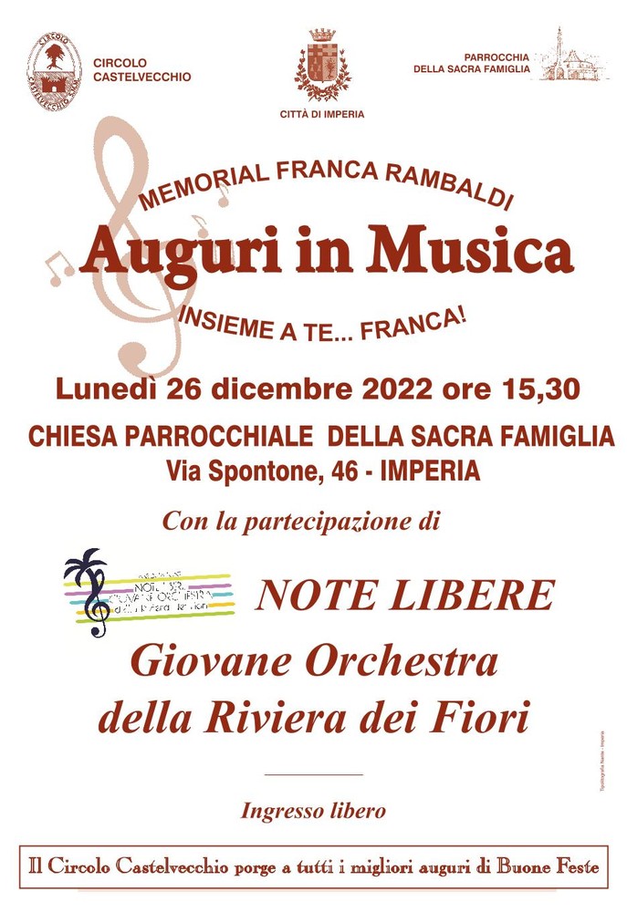Auguri in musica, a Imperia il tradizionale concerto di Natale (Foto)