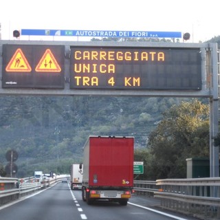Viabilità: i cantieri della prossima settimana sull'autostrada dei fiori tra Ventimiglia e Savona