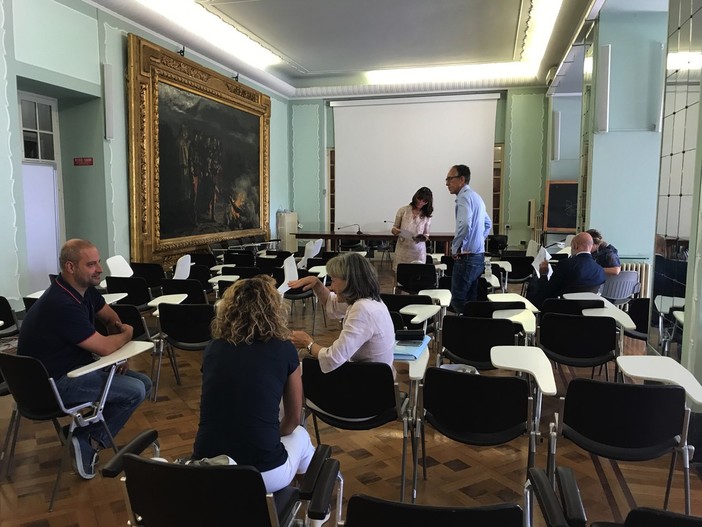 La Sala degli Specchi deserta per la conferenza dei Sindaci di questa mattina