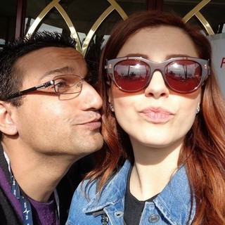 Annalisa insieme all'amico Marian Richero a Sanremo nel 2016