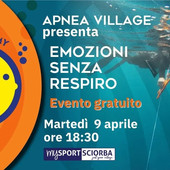 'Emozioni senza respiro' : martedì 9 aprile My Sport Sciorba lancia l'Apnea Village