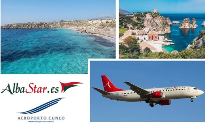 La Sicilia a portata di volo con Albastar: dall'aeroporto di Cuneo si potranno raggiungere Trapani e Catania