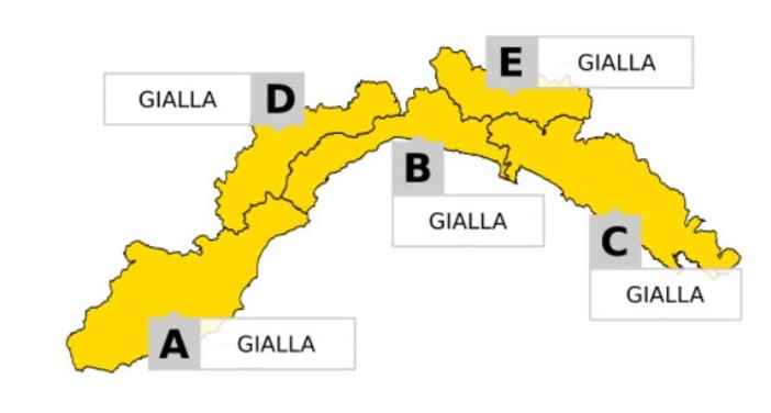 Domani allerta meteo gialla per temporali su tutta la Liguria: previsto calo delle temperature