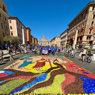 Da Diano Marina a Roma per allestire la storica infiorata