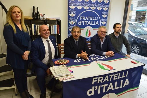 Al via la campagna elettorale di Augusto Sartori con la nuova sede genovese di Fratelli d'Italia (Foto e Video)