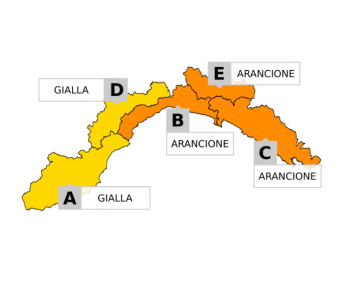 ARPAL LIGURIA. Scatta l’allerta gialla a Ponente, arancione sul centro-levante ARPAL LIGURIA. Scatta l’allerta gialla a Ponente, arancione sul centro-levante
