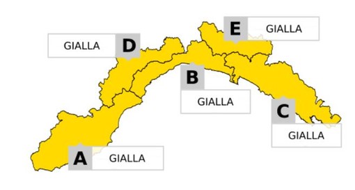 Domani allerta meteo gialla per temporali su tutta la Liguria: previsto calo delle temperature