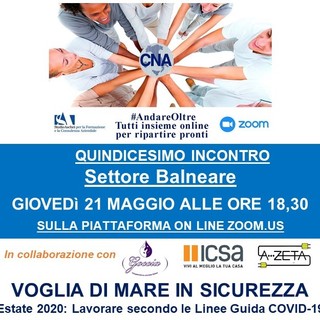 #AndareOltre: continua questa sera l’incontro di CNA Imperia rivolto al Settore Balneare