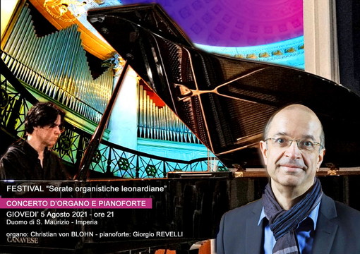 Giovedì prossimo, ultimo appuntamento del festival internazionale della città di Imperia ‘Serate organistiche Leonardiane’