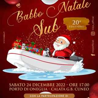 Imperia: sabato in Calata Cuneo appuntamento con Babbo Natale Sub Imperia: sabato in Calata Cuneo appuntamento con Babbo Natale Sub