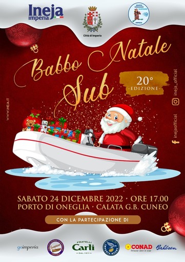 Imperia: sabato in Calata Cuneo appuntamento con Babbo Natale Sub Imperia: sabato in Calata Cuneo appuntamento con Babbo Natale Sub
