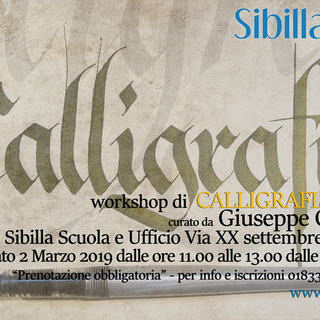 Workshop di calligrafia gotica da Sibilla ad Imperia: iscrizioni aperte!