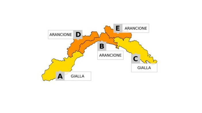 ARPAL. Allerta gialla sul Ponente: in arrivo una perturbazione atlantica con temporali su tutta la Liguria