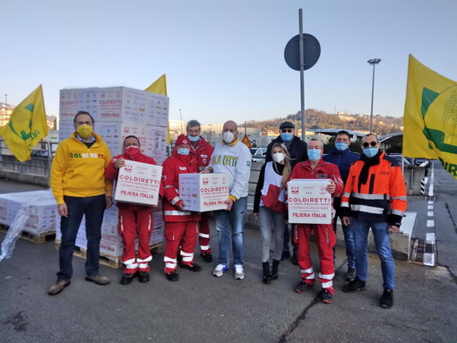 Coldiretti Genova vicina al territorio con i pacchi della solidarietà