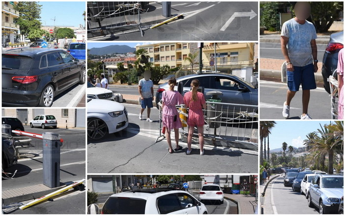 Sanremo: non riesce a pagare il parcheggio di via Calvino e sfonda la sbarra, altri automobilisti lo seguono (Foto)