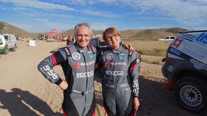 Rally,  Luciano Carcheri all'arrivo della Dakar Classic 2024