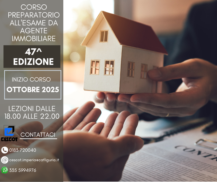 Corso di formazione obbligatorio per l’esame da agenti immobiliari
