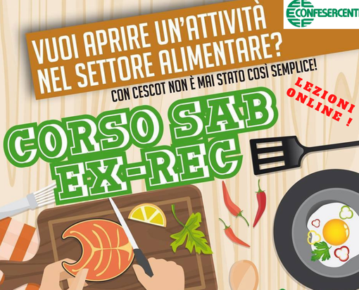 Imperia: dal 15 febbraio al via il corso per somministrazione e vendita di alimenti con il Cescot