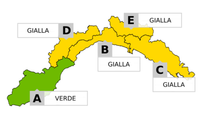 ARPAL. Temporali in arrivo, scatta l’allerta gialla sul centro-levante ligure ARPAL. Temporali in arrivo, scatta l’allerta gialla sul centro-levante ligure