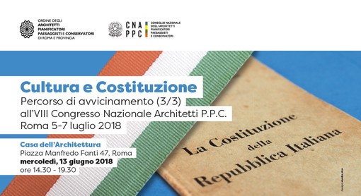 Gli Architetti della Provincia di Imperia a Roma fra i 3.000 delegati al Congresso dal 5 al 7 luglio Gli Architetti della Provincia di Imperia a Roma fra i 3.000 delegati al Congresso dal 5 al 7 luglio