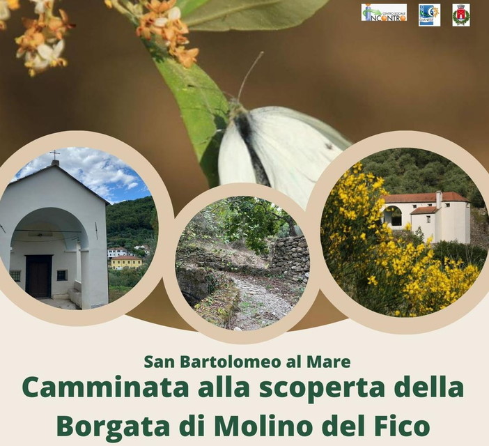 San Bartolomeo al Mare: sabato camminata a Molino del Fico, sull'antico sentiero tra Borgata Richieri e Pairola