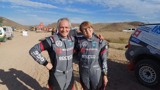 Rally,  Luciano Carcheri all'arrivo della Dakar Classic 2024