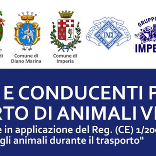 Diano Marina: scatta il 3 giugno il primo corso di formazione 'Guardiani e conducenti  per il trasporto di animali vivi'