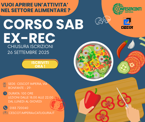 Corso abilitante per commercio e somministrazione alimenti (EX-REC) Corso abilitante per commercio e somministrazione alimenti (EX-REC)