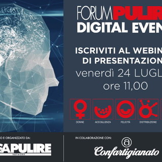Venerdì il webinar della Confartigianato per le imprese di pulizia dedicato al ‘Forum pulire 2020 Digital Event’ Venerdì il webinar della Confartigianato per le imprese di pulizia dedicato al ‘Forum pulire 2020 Digital Event’