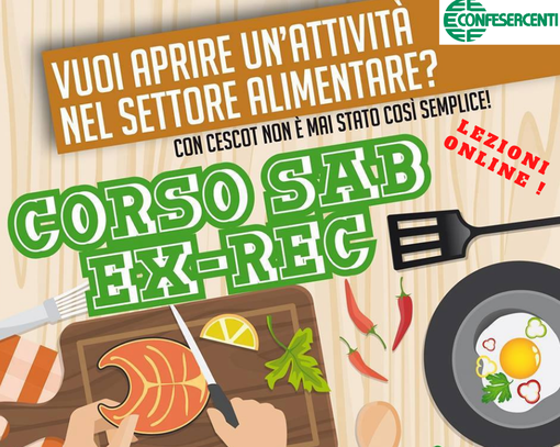 Riaperte le iscrizioni per il corso di somministrazione di alimenti e bevande del Cescot Confesercenti