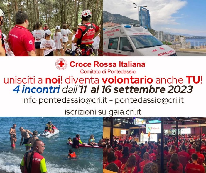Pontedassio: a settembre un corso di accesso per diventare Volontari della Croce Rossa Italiana Pontedassio: a settembre un corso di accesso per diventare Volontari della Croce Rossa Italiana