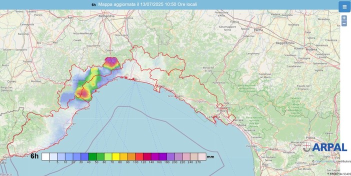 Arpal, scontro tra Scirocco e Tramontana al Cadibona: forti piogge e allerta gialla estesa fino alle 19