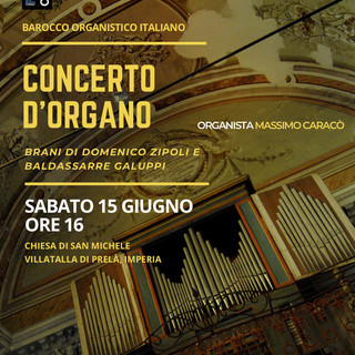 Prelà: sabato a Villatalla concerto d'organo nella chiesa di San Michele