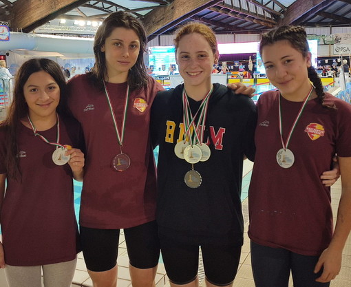 Nuoto, pioggia di medaglie per la Rari Imperia al trofeo 'Aragno' di Genova