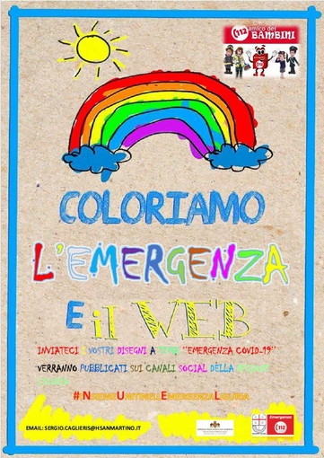Coronavirus, Regione Liguria, Assessore Viale: “Al via 'Coloriamo l’emergenza e il web' per vedere l’emergenza con gli occhi dei bimbi”