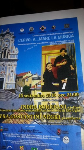 Cervo: Indro Borreani e Ginevra Costantini Negri in concerto per beneficenza, incasso devoluto all'Abeo (Foto)