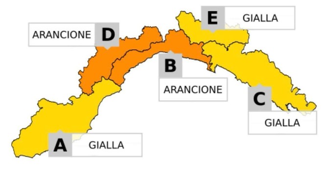 Maltempo in Liguria, Arpal rimodula l’allerta: gialla a Ponente, arancione nel centro regione